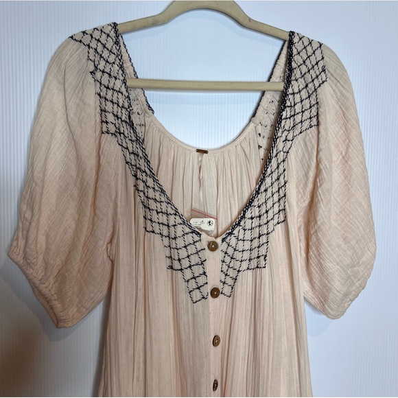 FREE PEOPLE Sunday Stroll Maxi Dress in Ivory Combo. Size Medium - Picture 7 of 16